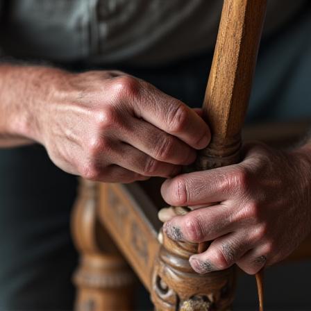 Ritratto di un mastro ebanista al lavoro